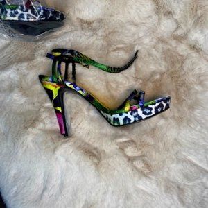 New Multi Color Strap Heels
